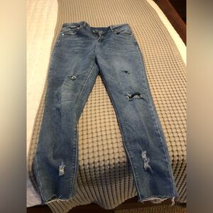 Blue Distressed Women Jeans